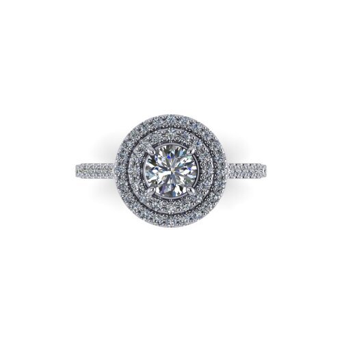 Double Halo Diamond Ring