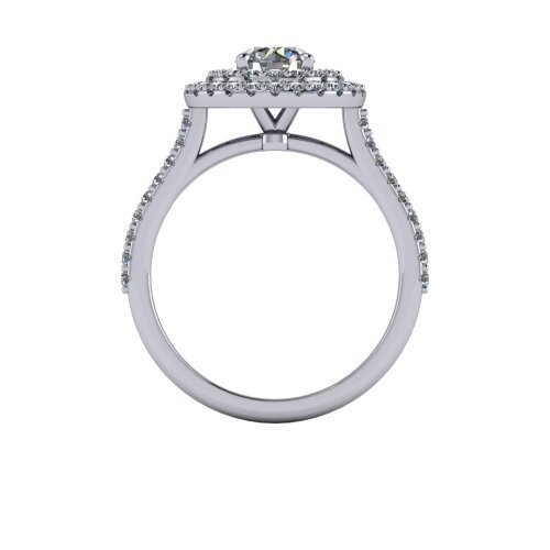 Double Halo Diamond Ring