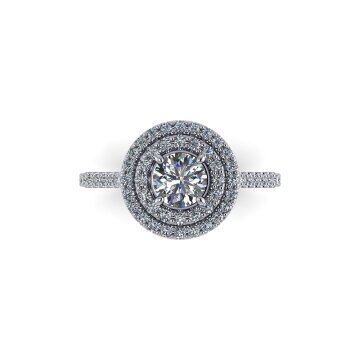 Double Halo Diamond Ring