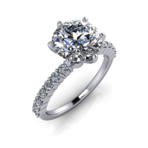 Six Claw Solitaire diamond Engagement ring