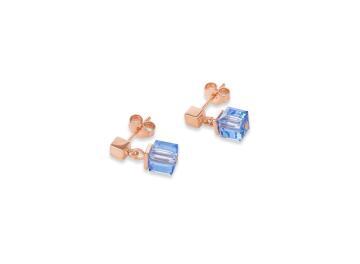 Geo Cube Soft Dusky Blues Drop Earrings