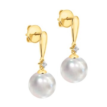 South Sea Pearl & Diamond Earrings