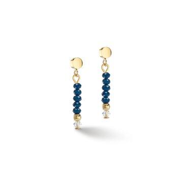 Little Twinkle Gold and Dark Blue Earrings