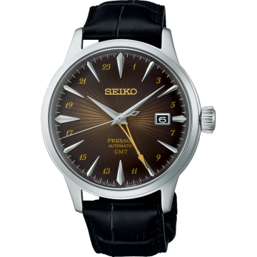 Seiko Presage Cocktail Time 'Rusty Nail' GMT Watch - SSK039J